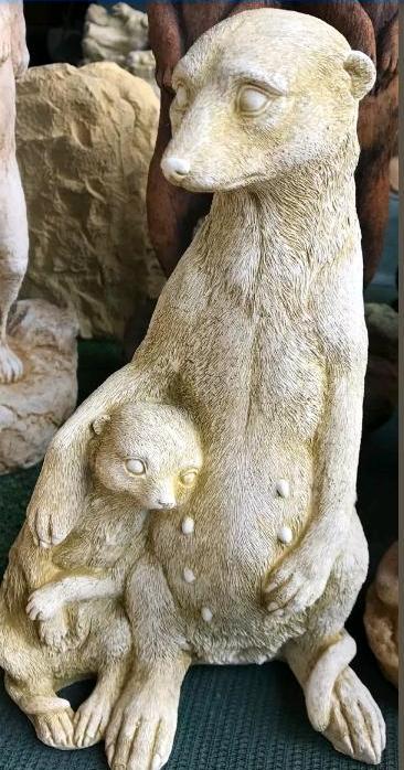 Meerkat With Baby Concrete