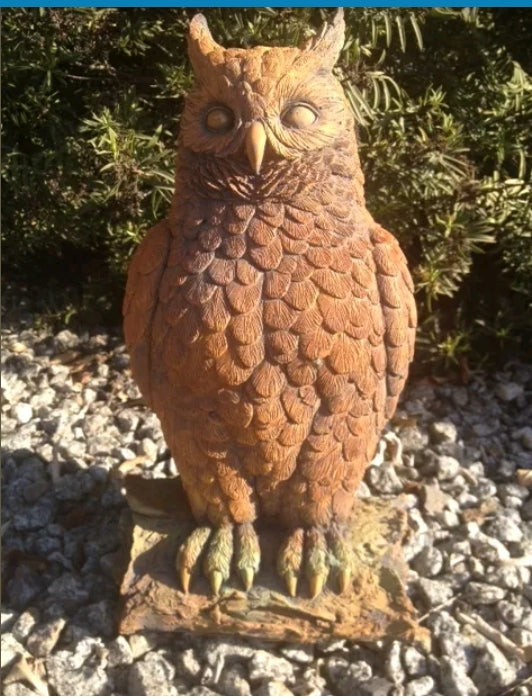 Large Sitting Owl Concrete