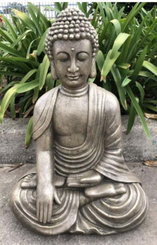 63cm Sitting Buddha Rose Gold Fiberglass