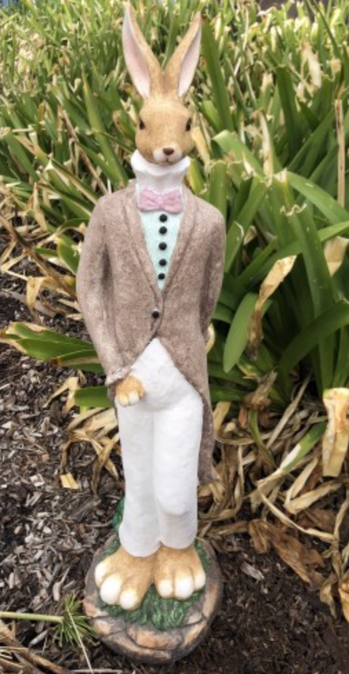 72cm Rabbit In Dress Coat Fiberglass