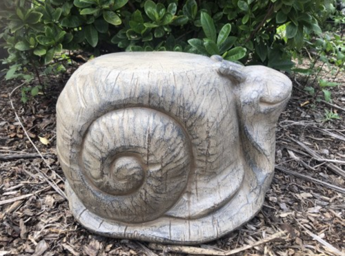 46cm Snail Garden Stool Grey Fiberglass