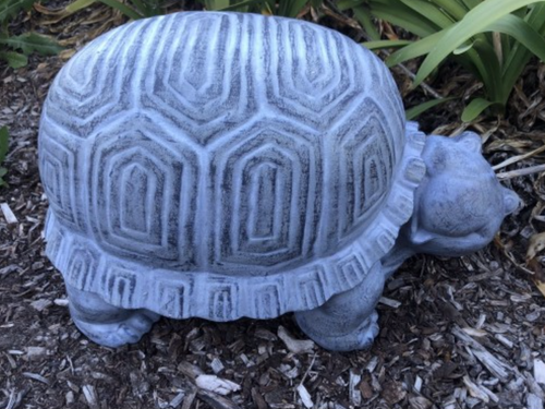 46cm Turtle Stool Grey Fiberglass