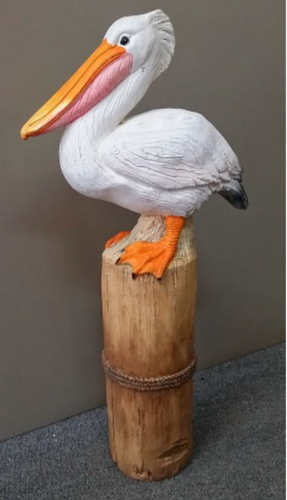 54cm Resting Pelican Fiberglass