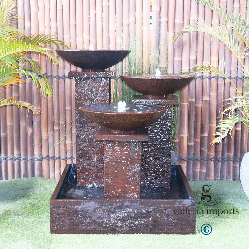 Tripple Bowl Fountain Concrete GRC