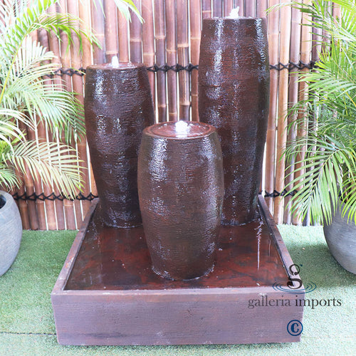 Triple Cigar Fountain Concrete GRC