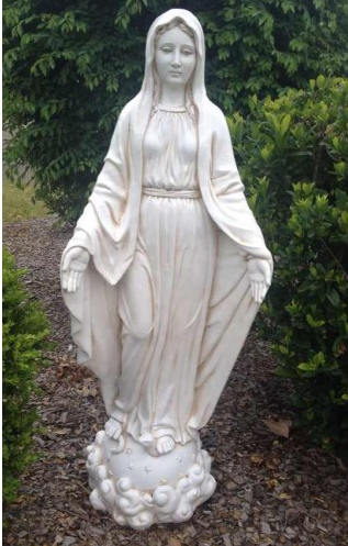 155cm Mary Opening Hands White Fiberglass