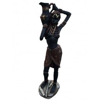 African Lady Holding Vase (153cm)