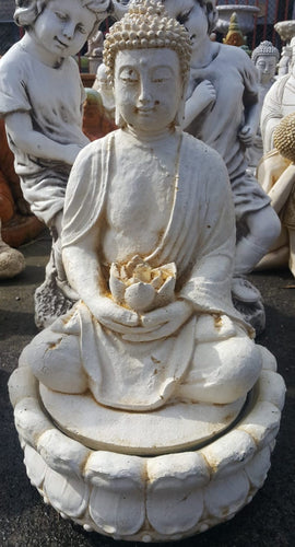 Small Lotus Buddha Statue/Water Feature Concrete