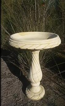 Medium Spiral Bird Bath Concrete