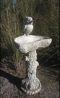 Tall Kookaburra Bird Bath Concrete