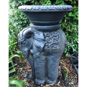 Dark Elephant Holding Planter (90cm)