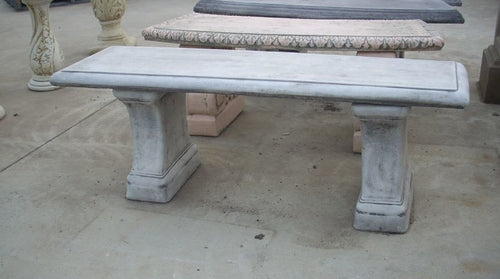 Courtyard Straight Bench Grey
