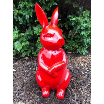 Glossy Red Rabbit (54cm)