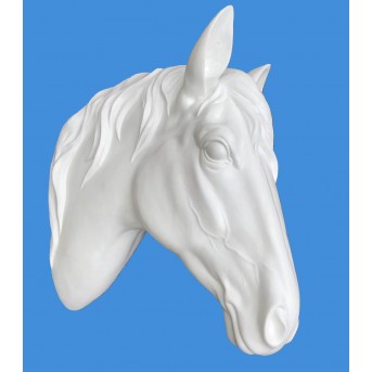 Hanging White Horse Head Wall (55cm)