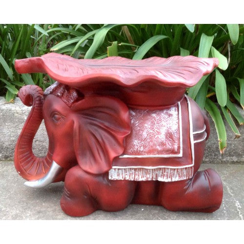 45cm Elephant Leaf Stand Fiberglass