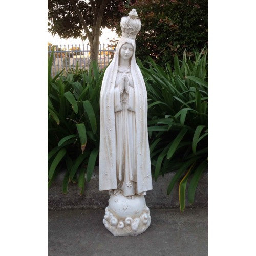 88cm Praying Mary with Crown Fiberglass