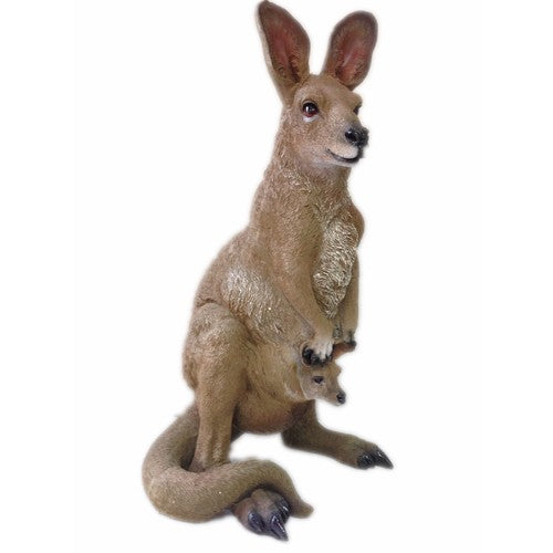 58cm Kangaroo Mum & Child Fiberglass