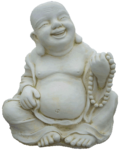 42cm Jolly Buddha Concrete