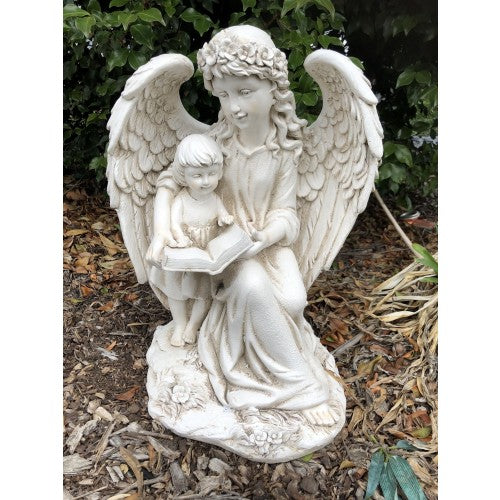 45cm Angel with Child Statue