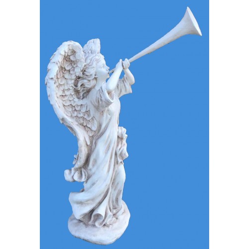 80cm Angel Blowing Horn Statue