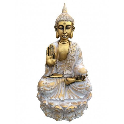 64cm Buddha Gold Fiberglass