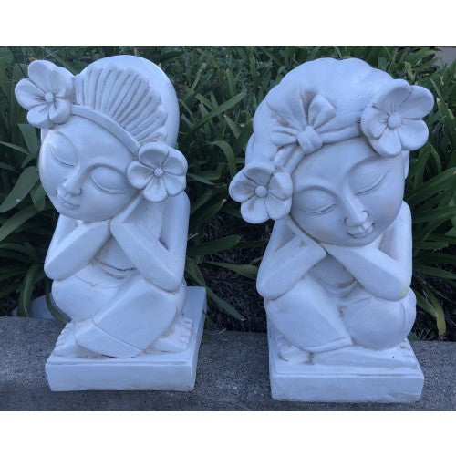 47cm Bali Buddha Statue Set Fiberglass