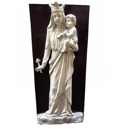 81cm Mary with Child Wall Plaque Fiberglass