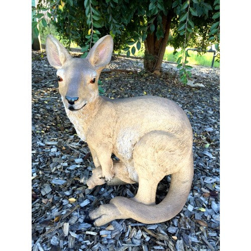 53cm Kangaroo Hopping Statue Fiberglass