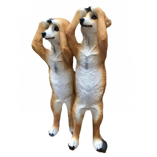 71cm Two Meerkat Fiberglass