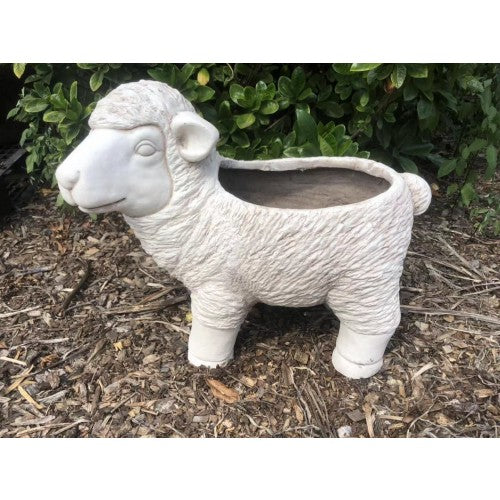 50cm White Lamb Sheep Planter Fiberglass