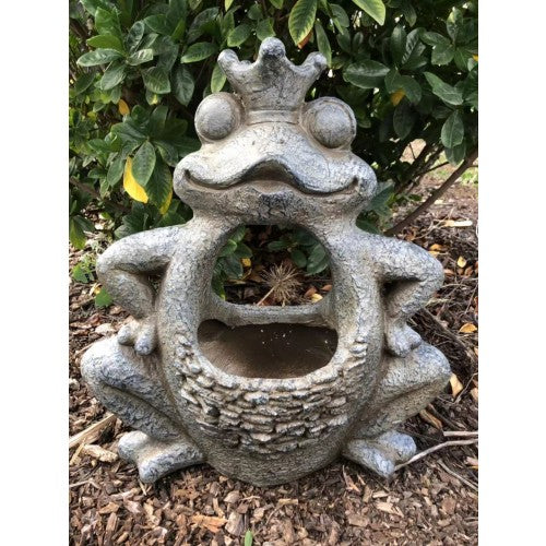 49cm Frog King Planter Fiberglass