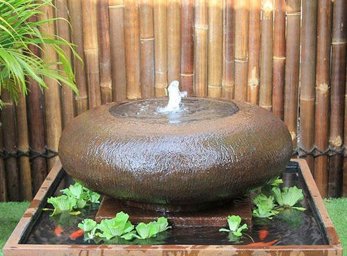 Moon Pot Fountain Concrete GRC