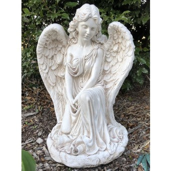 52cm Angel with Child Statue