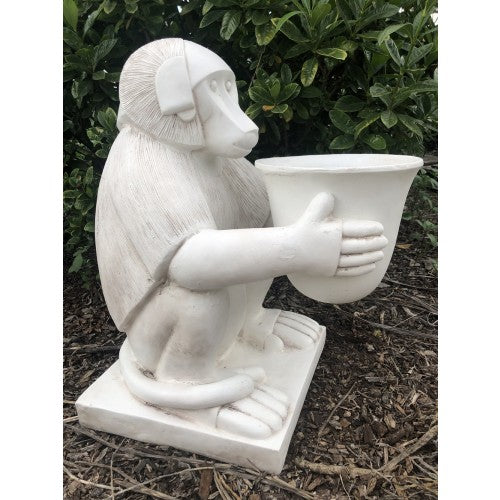 63cm Monkey Holding Planter Fiberglass