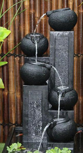 Streaming Pots Fountain - Medium Concrete GRC