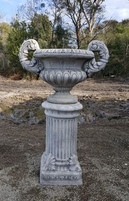 Roman Urn With Tall Large Column