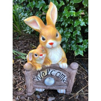 Two Rabbits Welcome with Solar (49cm)