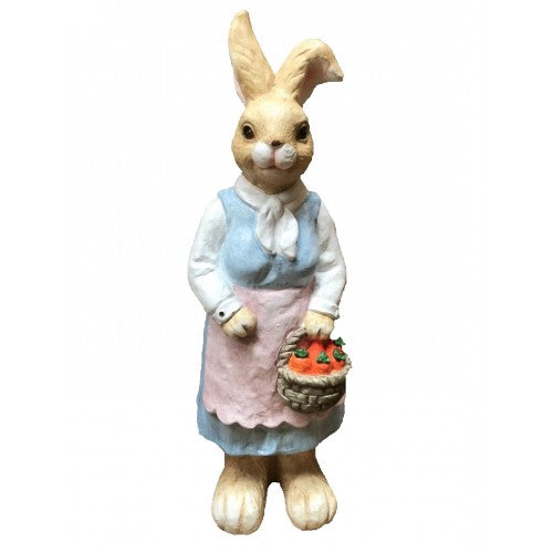 62cm Rabbit with Basket Fiberglass